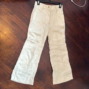 Sandro ivory cotton pants